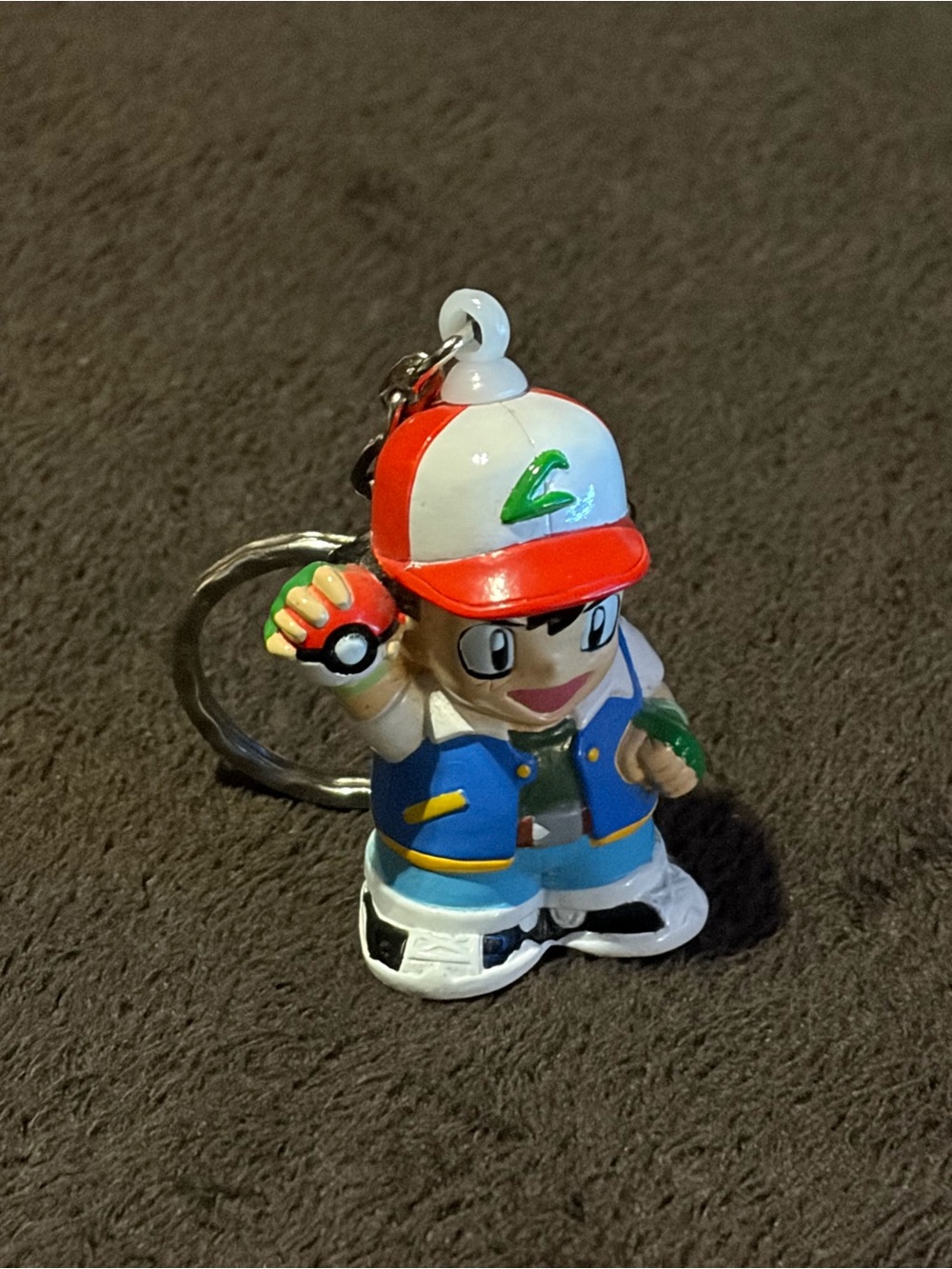 Vintage Pokémon Ash Ketchum Keychain 1999 Japanese Import